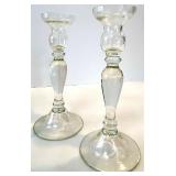 Antique Porcelain-Head Doll in Purple Gingham Dress & Orange Ribbon, Vintage Refrigerator Glass Butter Dish & Wreath