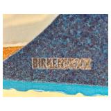 Birkenstock Sandals (EU 37) Two-Strap Blue Suede & Navy Cap with Nautical Crest