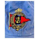 Birkenstock Sandals (EU 37) Two-Strap Blue Suede & Navy Cap with Nautical Crest