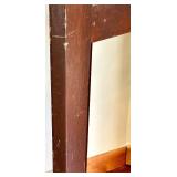 Marble-Top Console Table & Dark Wood Base