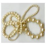 Pearl Necklaces & Bracelet Set