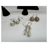 Gold-Tone Pearl Necklace, Pink Enamel Bangle & Assorted Earrings - Fashion Jewelry Lot