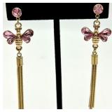 Gold-Tone Pearl Necklace, Pink Enamel Bangle & Assorted Earrings - Fashion Jewelry Lot