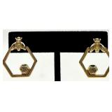 Gold-Tone Pearl Necklace, Pink Enamel Bangle & Assorted Earrings - Fashion Jewelry Lot