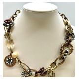 La Sophia Crystal Necklace Set - Multi-Strand Bead & Pearl Layered Jewelry
