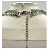 La Sophia Crystal Necklace Set - Multi-Strand Bead & Pearl Layered Jewelry