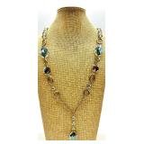 La Sophia Crystal Necklace Set - Multi-Strand Bead & Pearl Layered Jewelry