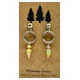 Whitewater Jewelry Fire Opal Sterling Silver & Gold Earrings - New