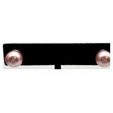 Pink Bead Jewelry Set - Necklace & Bracelet & Earrings with Heart Charms