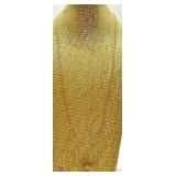 Gold-Tone Jewelry Set: Floral Dome Ring, Crystal Flower Ring, Pink Drop Earrings, Multi-Strand Necklace