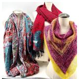 Raj 100% Rayon Scarf & Pashmina Scarves - 3-Piece Set - Made in India