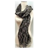 Set of 3 Red & Black/Gray Pattern Scarves