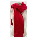 Set of 3 Red & Black/Gray Pattern Scarves