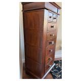 Jewelry Armoire with Mirror Lid - Wood Cabinet