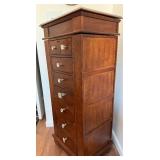 Jewelry Armoire with Mirror Lid - Wood Cabinet