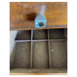 Jewelry Armoire with Mirror Lid - Wood Cabinet