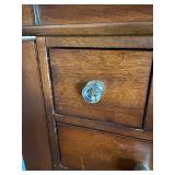 Jewelry Armoire with Mirror Lid - Wood Cabinet
