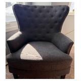 Upholstered Tufted Nailhead Armchair