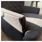 Upholstered Tufted Nailhead Armchair