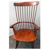 Vintage Windsor Rocking Chair - Spindle Back, Curved Arms