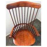 Vintage Windsor Rocking Chair - Spindle Back, Curved Arms