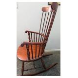 Vintage Windsor Rocking Chair - Spindle Back, Curved Arms