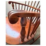 Vintage Windsor Rocking Chair - Spindle Back, Curved Arms