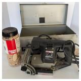 Porter-Cable Plate Joiner Model 556 - Wood Biscuit Jar & Metal Carry Case