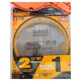 DEWALT 12 in 80T Saw Blades (Lot of 2)