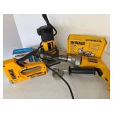 DeWALT DW670 Trim Router, DW708 Crown Stops & Arrow Stapler with Staples