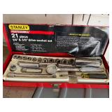 Stanley Socket Set with Assorted Hand Tools