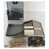 Assorted Drill Bit Sets - Twist Drill Bits in Gray Metal Case