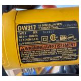 DeWalt DW317 Jig Saw 120V 5.5A Orbital 1 in Stroke 0-3100 SPM with Blades
