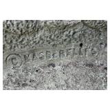 Massarelli Stone Bird Bath with Fluted Pedestal - 24-Inch Bowl Garden Ornament