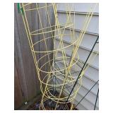Yellow Spiral Plant Cages (Lot of 3)