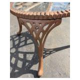 Round Glass-Top Cast Iron Patio Table