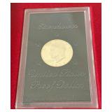 1973 S-Eisenhower Proof Silver Dollar - original package with COA