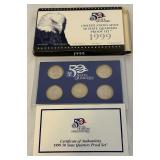 1999 State Quarters Proof Set (DE, PA, NJ, GA, CT) - original package with COA