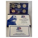 2004 State Quarters Proof Set (MI, FL, TX, IA, WI) - original package with COA