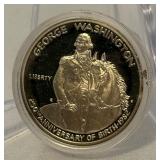 1982 S-George Washington Half Dollar Silver Proof, 250th Anniversary Coin - just the coin in a protective plastic case
