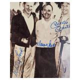 Signed Photograph of Whitey Ford, Mickey Mantle, Billy Martin, Darrell Johnson, and Danny Lawlor