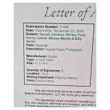 Signed Photograph of Whitey Ford, Mickey Mantle, Billy Martin, Darrell Johnson, and Danny Lawlor