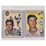 Lot of 2 Baseball Cards Featuring Gene Conley and Don Mueller - 1950s Vintage Baseball Cards
