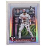 Luke Keaschall Rookie 2025 Topps Chrome Refractor #USC106 - Minnesota Twins Baseball Card