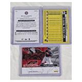 Lot of 3 Refractors Featuring Derek Jeter, Bryce Harper, and Jasson Dominguez Including Topps Finest and Donruss Unleashed