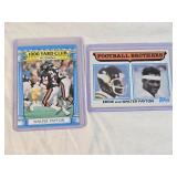 Lot of 2 Walter Payton Football Cards Including 1000 Yard Club and Football Brothers with Eddie Payton.