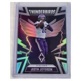 Justin Jefferson 2025 Panini Phoenix Thunderbirds Silver Holo #34 - Minnesota Vikings Football Card