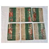 Lot of 6 Vintage 1954 Topps Baseball Cards Featuring Buster Mills, Paul Smith, Bob Wilson, Jehosie Heard, Bob Scheffing, and Harvey Haddix.