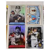 Lot of 27 Baseball Cards Featuring Players like Mike Trout, Nolan Ryan, and Derek Jeter with Various Sets and Rookie Cards.