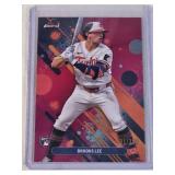Brooks Lee Rookie 2025 Topps Finest Pink Refractor #31 and Numbered 231/350 - Minnesota Twins Baseball Card